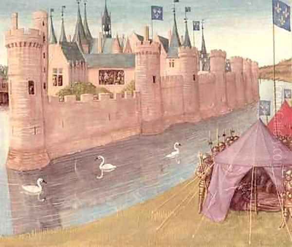 Death of Clothar I and the division of his kingdom Grandes Chroniques de France Oil Painting by Jean Fouquet