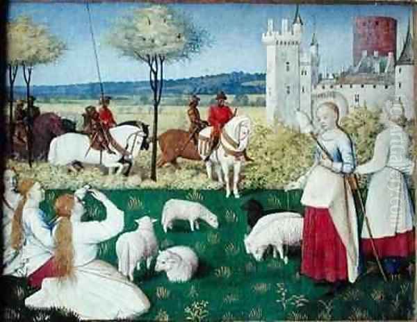 St Margaret of Antioch and Olibrius Oil Painting by Jean Fouquet