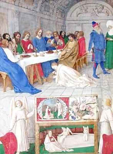 The Suffering of the Saints Christ in the House of Simon the Pharisee Oil Painting by Jean Fouquet