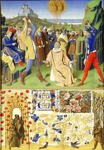 The Suffering of the Saints The Martydom of St Stephen Oil Painting by Jean Fouquet