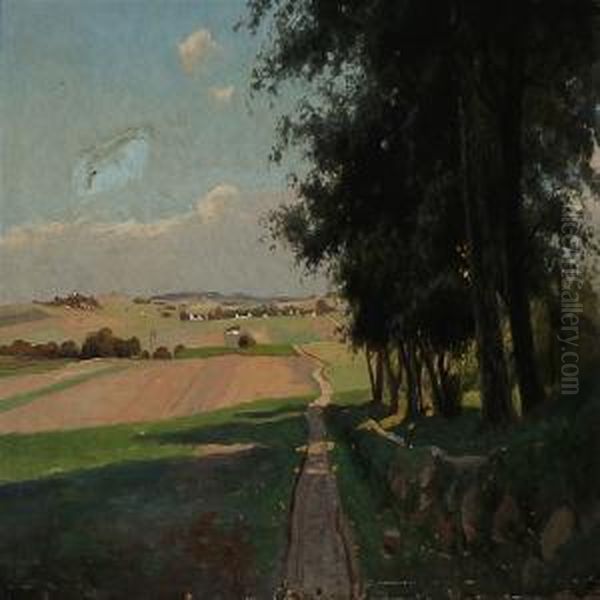 View From Tisvilde, Denmark Oil Painting by Fritz Staehr-Olsen