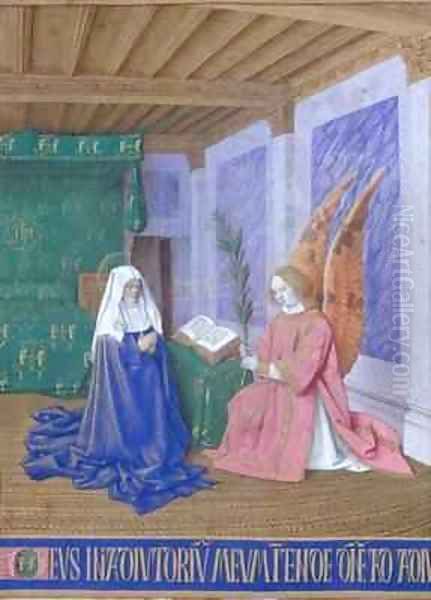 The Annunciation of the Virgins Death Oil Painting by Jean Fouquet