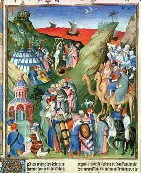 Tome 1 Hebrews in the desert Oil Painting by Jean Fouquet