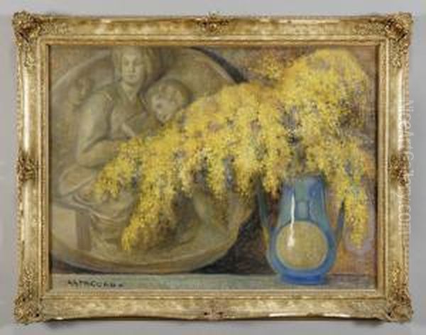 Mimose Oil Painting by Arturo Stagliano