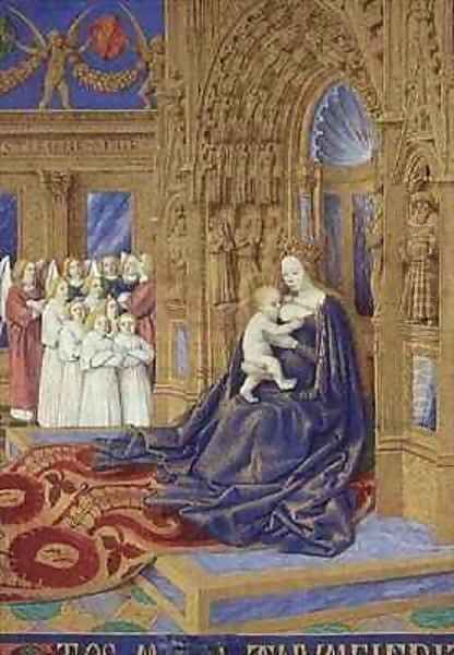 Virgin and Child from the Hours of Etienne Chevalier Oil Painting by Jean Fouquet