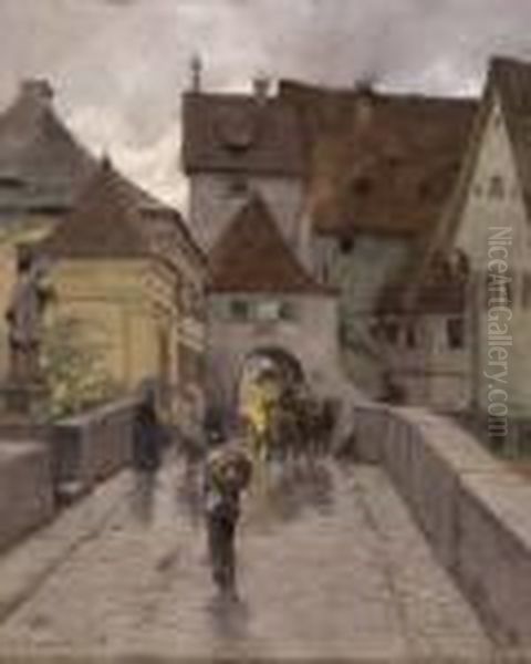 Altes Stadttor Inmittelfranken Oil Painting by Albert Stagura