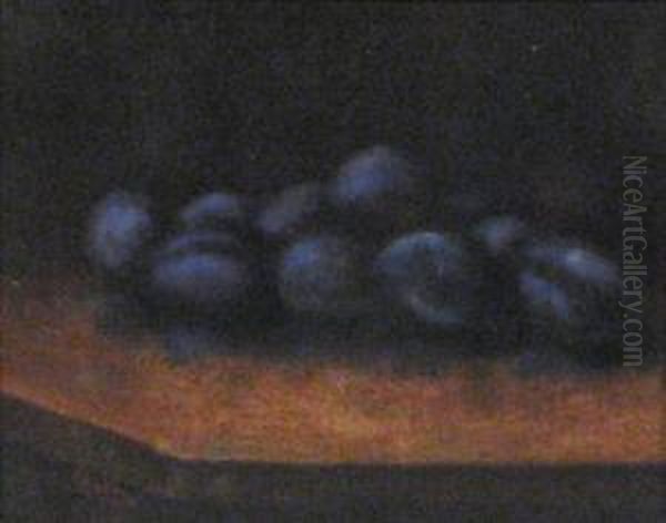 Plums Oil Painting by C.D. Stahi