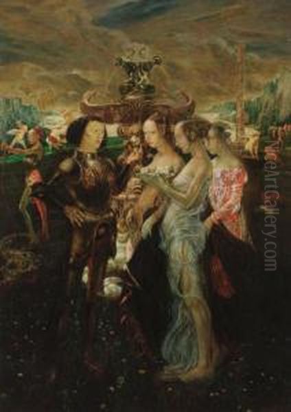 The Judgement Of Paris Oil Painting by Friedrich Stahl