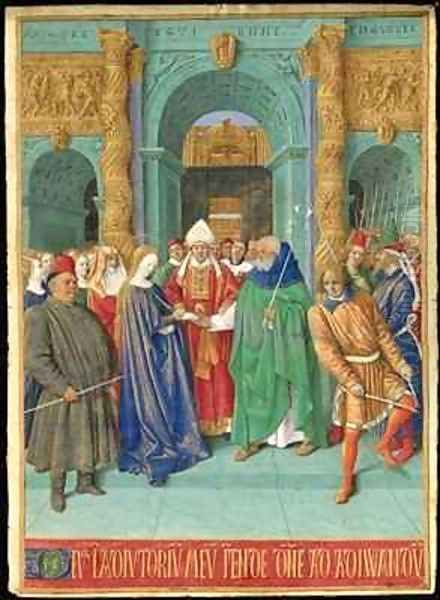 The Marriage of the Virgin Oil Painting by Jean Fouquet