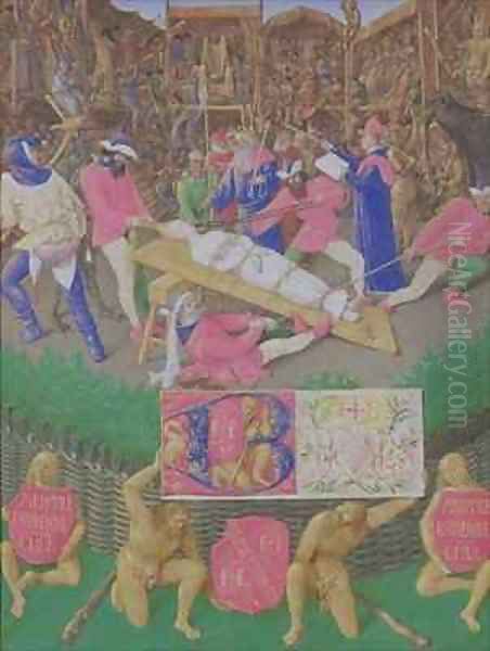 Martyrdom of St Apollonia Oil Painting by Jean Fouquet