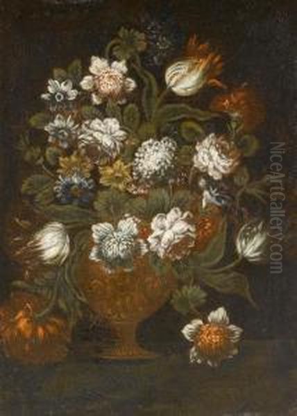 Still Life With Flowers Oil Painting by Giovanni Stanchi