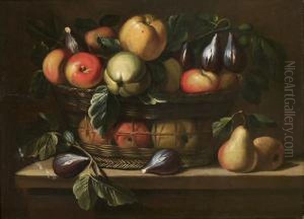 Corbeille De Fruits Oil Painting by Giovanni Stanchi