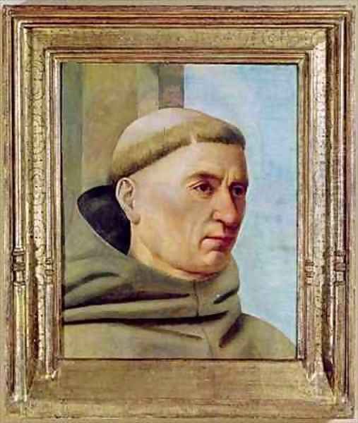 Head of a Monk Oil Painting by Jean Fouquet