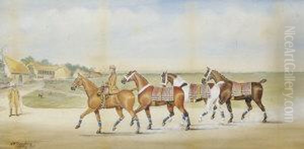 Polo Ponies Oil Painting by Henry William Standing