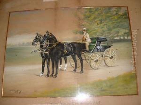 Rowton Vinca And Rowton Blackthorn,winner At Dublin Horse Show Oil Painting by Henry William Standing