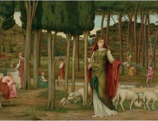 The Shulamite Oil Painting by John Roddam Spencer Stanhope