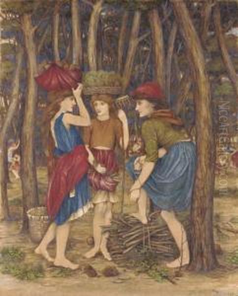 The Pinewoods Of Viareggio Oil Painting by John Roddam Spencer Stanhope