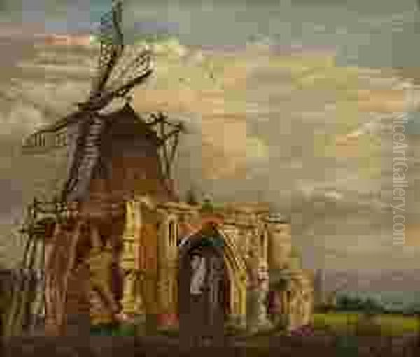 St Benet's Abbey Oil Painting by Alfred Stannard