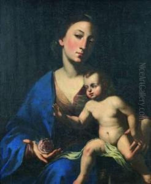 La Vierge A L'enfant Oil Painting by Massimo Stanzione