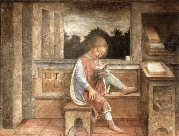 The Young Cicero Reading c. 1464 Oil Painting by Vincenzo Foppa