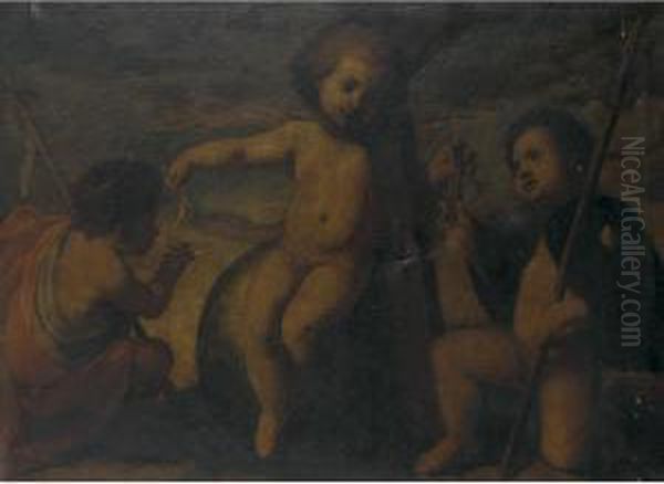 The Infant Christ Instituting The Orders Of Saint John And Saint James Oil Painting by Massimo Stanzione