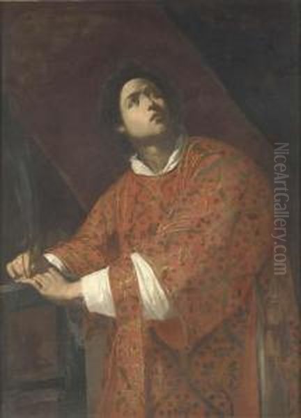 Saint Laurence Oil Painting by Massimo Stanzione