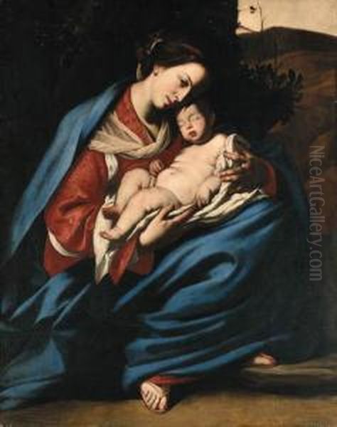 The Madonna And Child Oil Painting by Massimo Stanzione