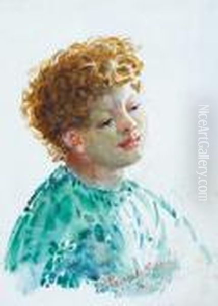 Child's Head, Brighton Oil Painting by Robert Ponsonby Staples