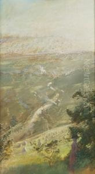 View Of Warminster Oil Painting by Robert Ponsonby Staples