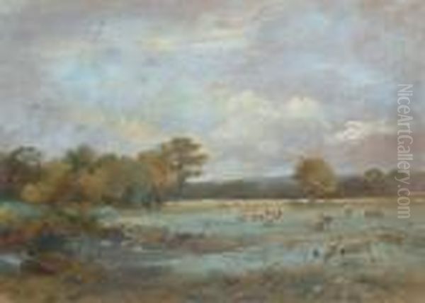 The Water Meadows Oil Painting by Arthur James Stark