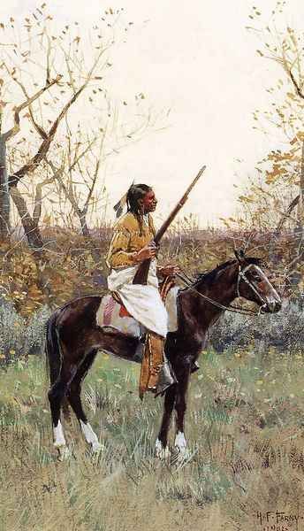 Plains Indian Oil Painting by Henry Farny