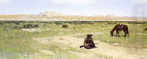 A Rest in the Desert Oil Painting by Henry Farny