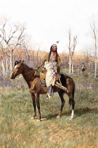 Crow Scouts Oil Painting by Henry Farny