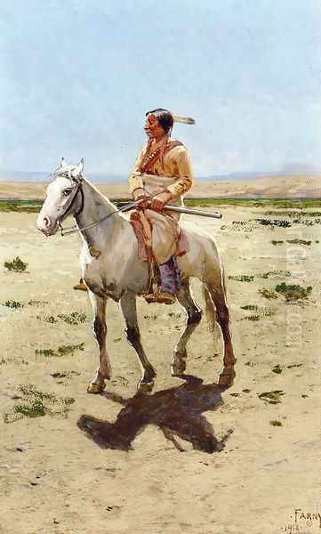 Cheyenne Scout Oil Painting by Henry Farny