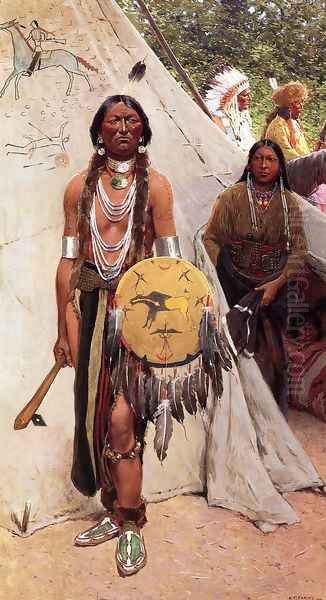 Indians Oil Painting by Henry Farny