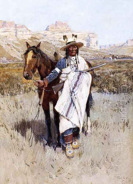 Indian Scout Oil Painting by Henry Farny