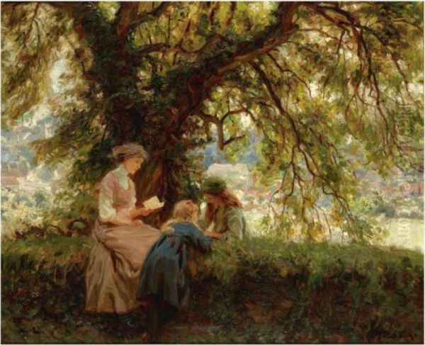 A Summer's Day Oil Painting by Frederick Stead