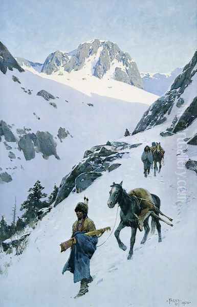 Successful Hunt Oil Painting by Henry Farny