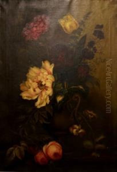 Still Life - Flowers Oil Painting by Edwin Steele