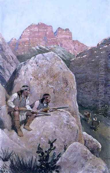 Renegade Apaches Oil Painting by Henry Farny