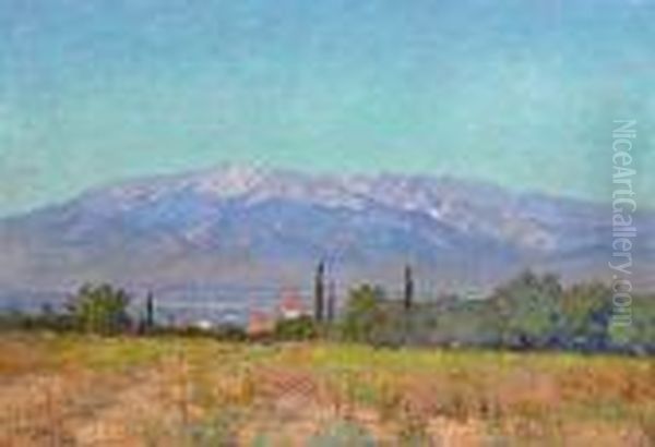 Rooftops In A Valley Oil Painting by Theodore Clement Steele