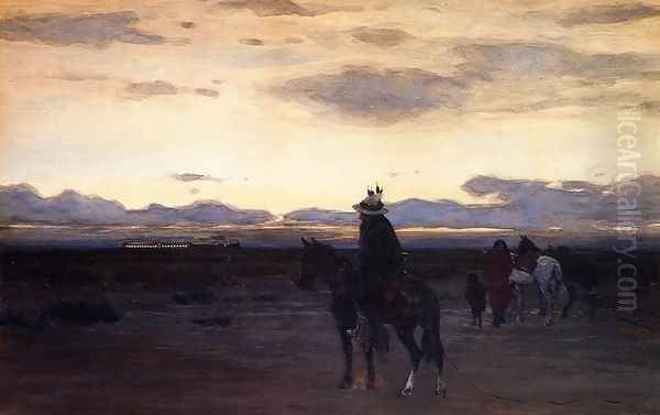 Intruder on the Plains Oil Painting by Henry Farny