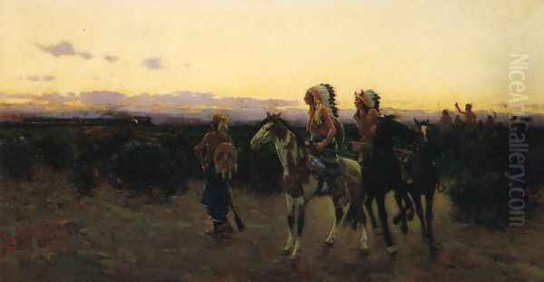 The White Mans Trail Oil Painting by Henry Farny