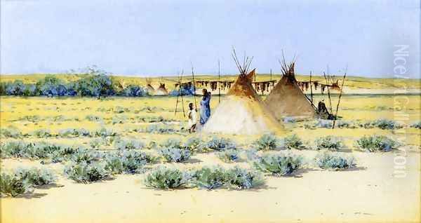 Indian Encampment I Oil Painting by Henry Farny