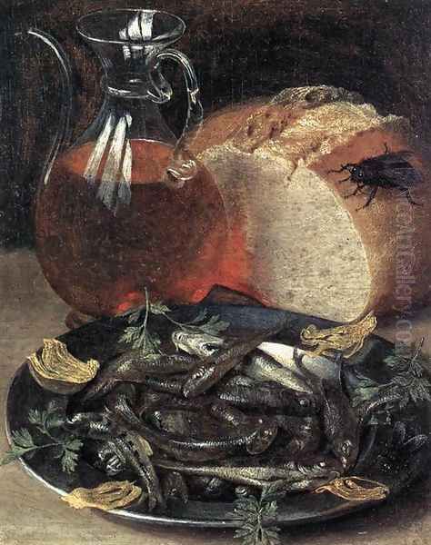 Still-life with Fish 1637 Oil Painting by Georg Flegel