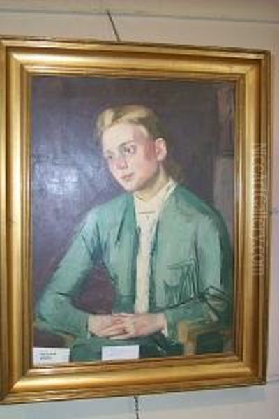 Damenportrait Oil Painting by Heinrich Stegemann