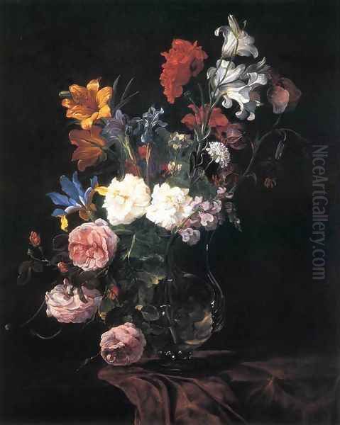 Vase of Flowers Oil Painting by Jan Fyt