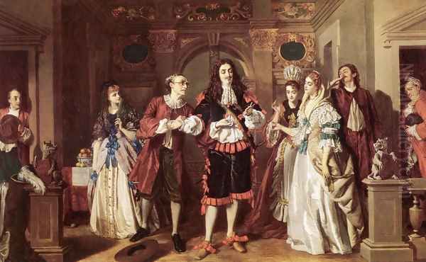 A scene from Moliere's L'Avare Oil Painting by William Powell Frith