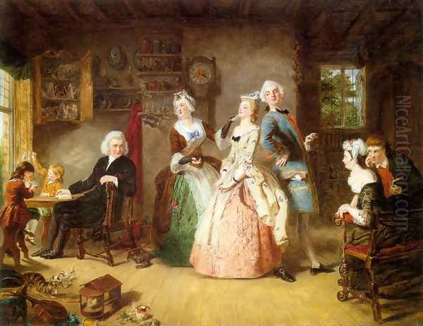 Measuring Heights Oil Painting by William Powell Frith