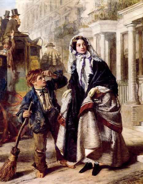 The Crossing Sweeper Oil Painting by William Powell Frith